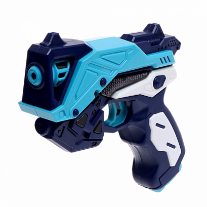 Пистолет Space blaster, свет, звук, цвет синий