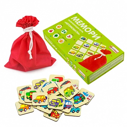Игра для развития памяти мемори “Автомобили”